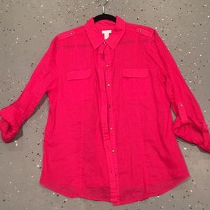 Chico’s pink blouse